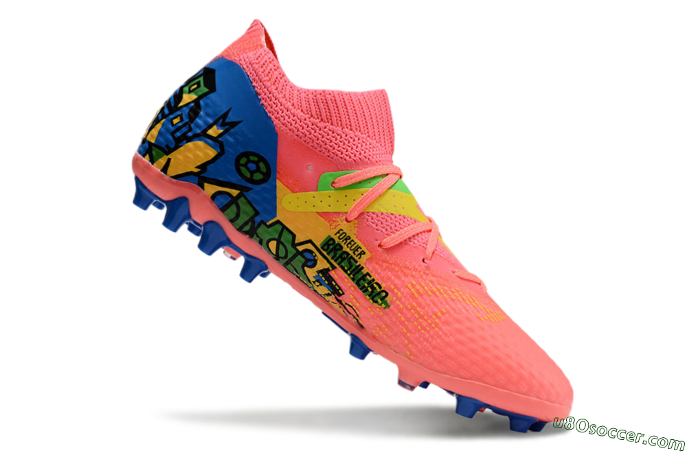 Puma Future Ultimate MG Multi Ground Soccer Cleats - Red/Blue/Yellow/Green 4