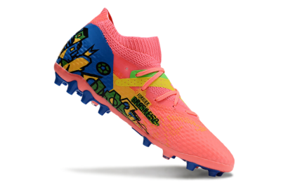 Puma Future Ultimate MG Multi Ground Soccer Cleats - Red/Blue/Yellow/Green
