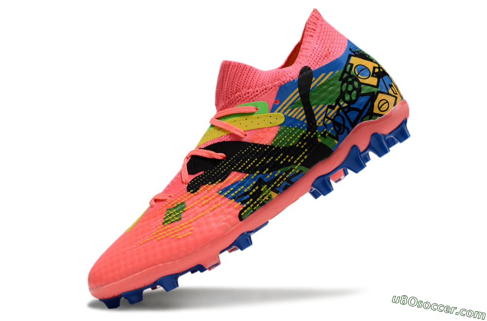 Puma Future Ultimate MG Multi Ground Soccer Cleats - Red/Blue/Yellow/Green 5