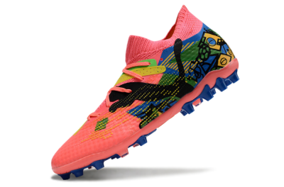 Puma Future Ultimate MG Multi Ground Soccer Cleats - Red/Blue/Yellow/Green