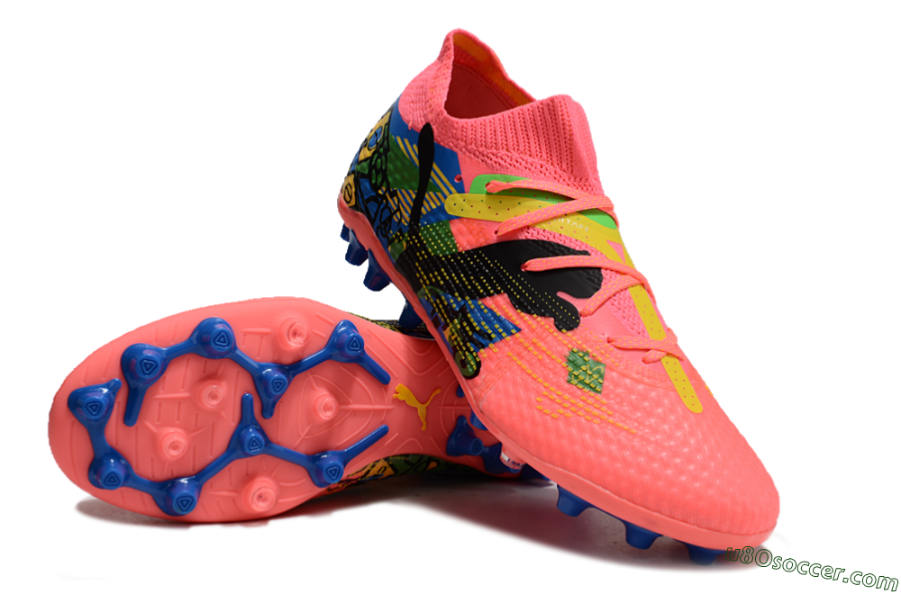 Puma Future Ultimate MG Multi Ground Soccer Cleats - Red/Blue/Yellow/Green 3