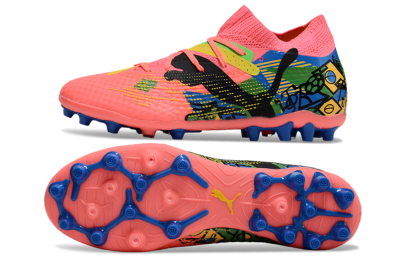 Puma Future Ultimate MG Multi Ground Soccer Cleats - Red/Blue/Yellow/Green