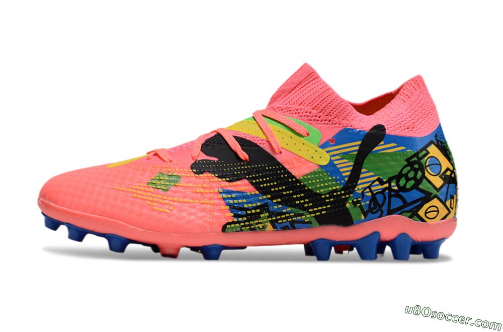 Puma Future Ultimate MG Multi Ground Soccer Cleats - Red/Blue/Yellow/Green 2