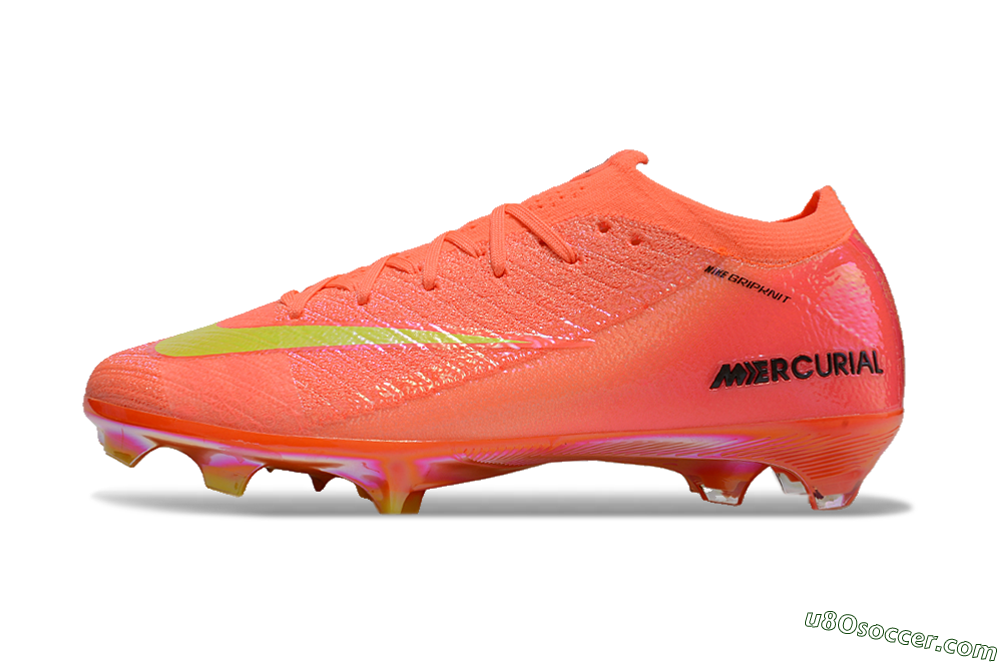 Nike Air Zoom Mercurial Vapor 15 Elite FG Firm Ground Soccer Cleats - Red/Yellow/Black 2