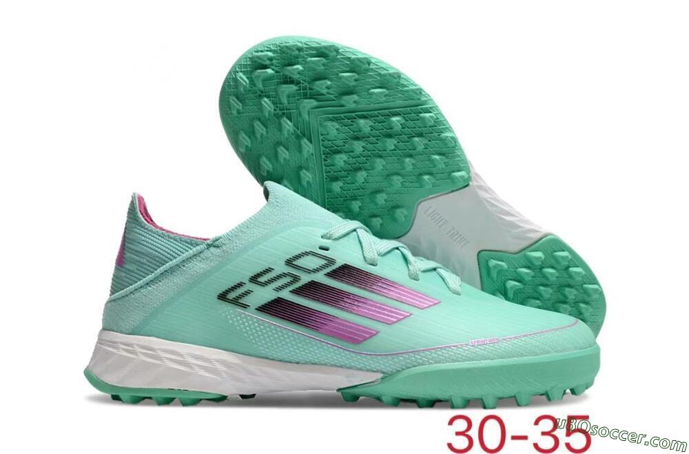 Adidas F50 Elite TF Artificial Turf Soccer Shoes - Jade/Purple/White 1