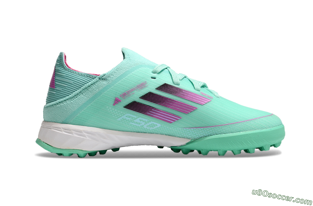 Adidas F50 Elite TF Artificial Turf Soccer Shoes - Jade/Purple/White 6
