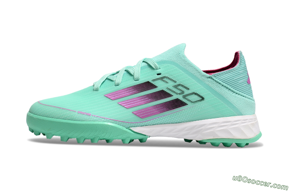 Adidas F50 Elite TF Artificial Turf Soccer Shoes - Jade/Purple/White 2