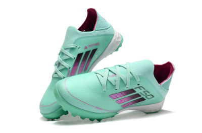 Adidas F50 Elite TF Artificial Turf Soccer Shoes - Jade/Purple/White