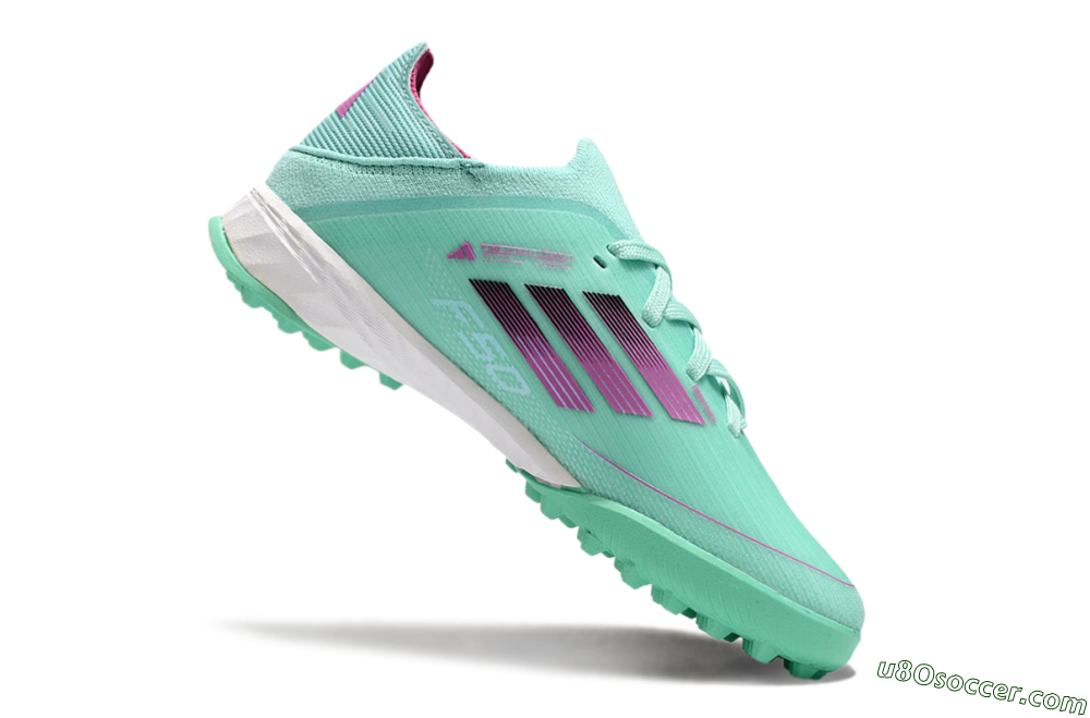 Adidas F50 Elite TF Artificial Turf Soccer Shoes - Jade/Purple/White 4