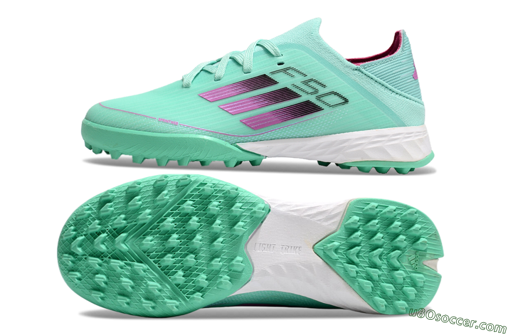 Adidas F50 Elite TF Artificial Turf Soccer Shoes - Jade/Purple/White 0
