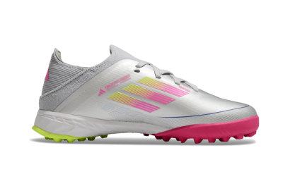 Adidas F50 Elite TF Artificial Turf Soccer Shoes - Silver/Pink/Yellow