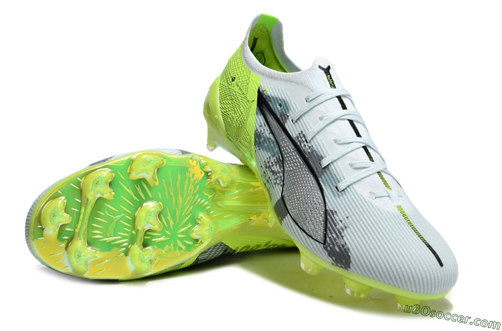 Puma Ultra Ultimate FG Firm Ground Soccer Cleats - Jade/White/Yellow 3