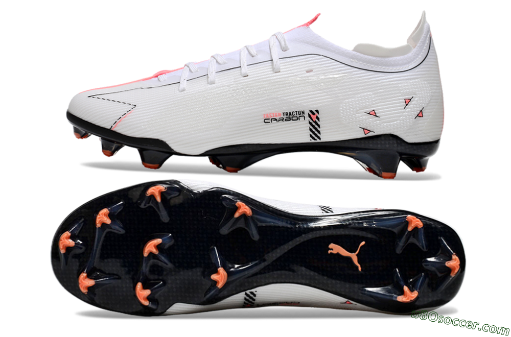 Puma Future Ultimate FG Firm Ground Soccer Cleats - White/Pink/Black 0