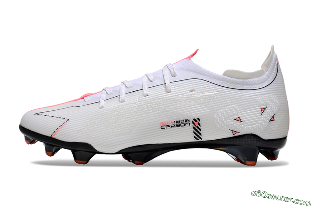 Puma Future Ultimate FG Firm Ground Soccer Cleats - White/Pink/Black 2