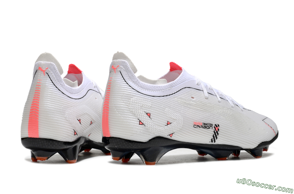 Puma Future Ultimate FG Firm Ground Soccer Cleats - White/Pink/Black 6