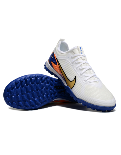 Nike Air Zoom Mercurial Vapor 16 Elite TF Artificial Turf Soccer Shoes - White/Gold/Orange/Blue