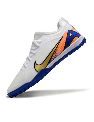 Nike Air Zoom Mercurial Vapor 16 Elite TF Artificial Turf Soccer Shoes - White/Gold/Orange/Blue