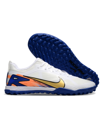 Nike Air Zoom Mercurial Vapor 16 Elite TF Artificial Turf Soccer Shoes - White/Gold/Orange/Blue