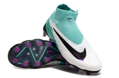 Nike Phantom GX Elite AG Artificial Grass Soccer Cleats - White/Black/Jade/Purple