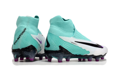 Nike Phantom GX Elite AG Artificial Grass Soccer Cleats - White/Black/Jade/Purple