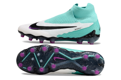 Nike Phantom GX Elite AG Artificial Grass Soccer Cleats - White/Black/Jade/Purple