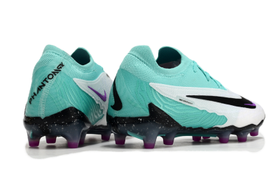 Nike Phantom GX Elite AG Artificial Grass Soccer Cleats - White/Black/Jade/Purple