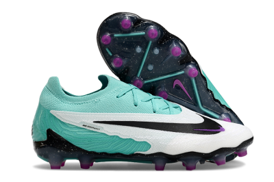 Nike Phantom GX Elite AG Artificial Grass Soccer Cleats - White/Black/Jade/Purple