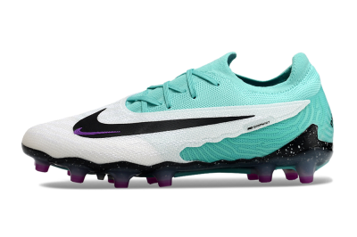 Nike Phantom GX Elite AG Artificial Grass Soccer Cleats - White/Black/Jade/Purple