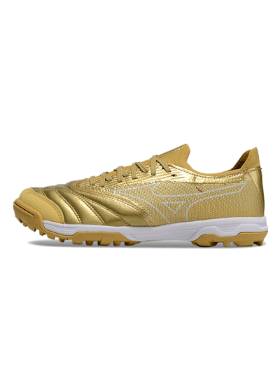 Mizuno Morelia Neo Sala TF Artificial Turf Soccer Shoes - Gold/White