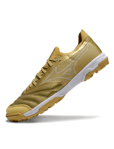 Mizuno Morelia Neo Sala TF Artificial Turf Soccer Shoes - Gold/White