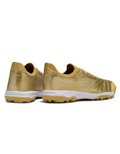 Mizuno Morelia Neo Sala TF Artificial Turf Soccer Shoes - Gold/White