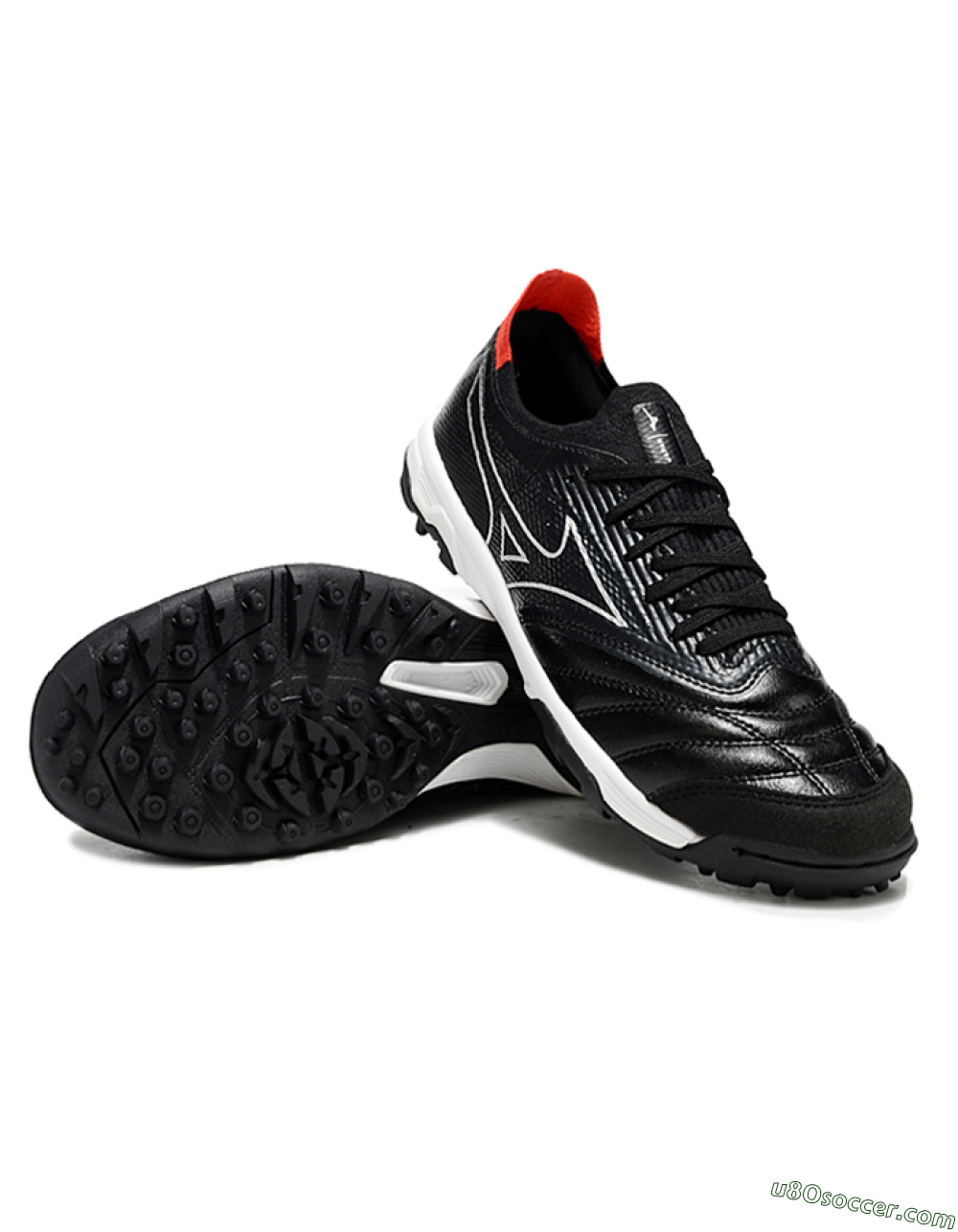 Mizuno Morelia Neo Sala TF Artificial Turf Soccer Shoes - Black/White/Red 3