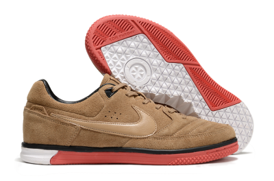 Nike Street Gato IC Indoor & Futsal Soccer Shoes - Brown/Red/White