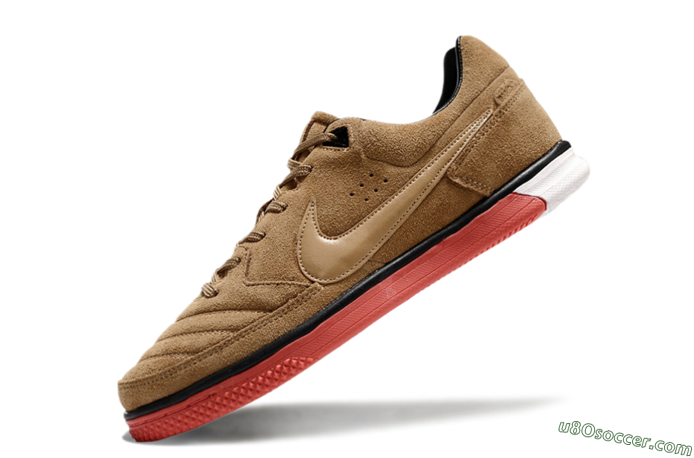 Nike Street Gato IC Indoor & Futsal Soccer Shoes - Brown/Red/White 5