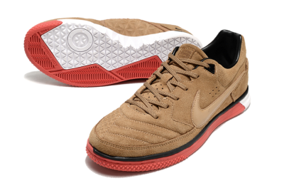 Nike Street Gato IC Indoor & Futsal Soccer Shoes - Brown/Red/White