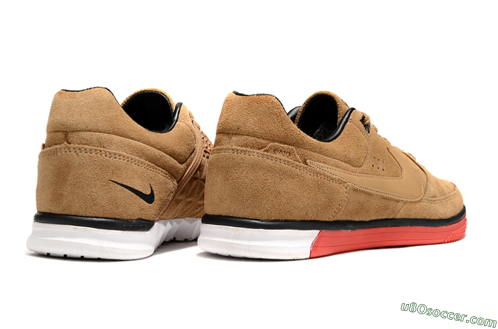 Nike Street Gato IC Indoor & Futsal Soccer Shoes - Brown/Red/White 6