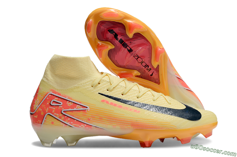 Nike Air Zoom Mercurial Superfly 10 Elite FG Firm Ground Soccer Cleats - Yellow/Red/Black 1