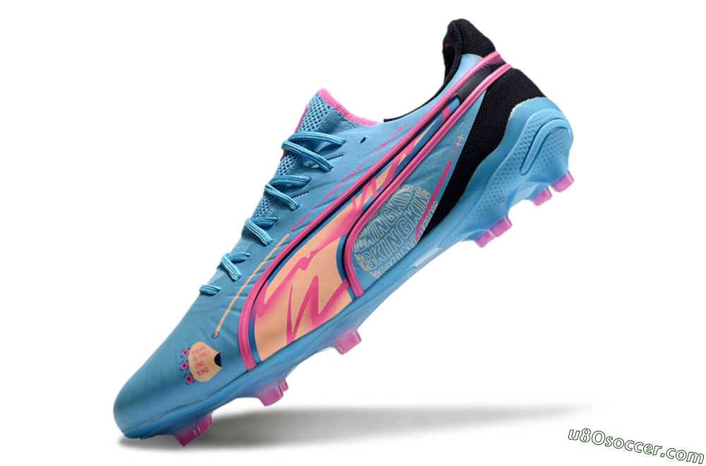 Puma Ultra Ultimate FG Firm Ground Soccer Cleats - Blue/Pink/Black 5