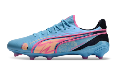 Puma Ultra Ultimate FG Firm Ground Soccer Cleats - Blue/Pink/Black
