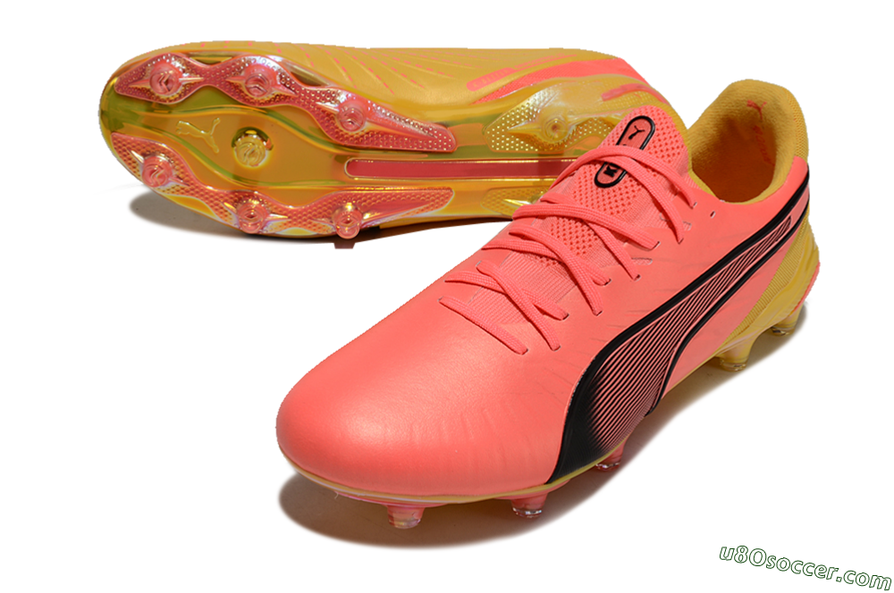 Puma Ultra Ultimate FG Firm Ground Soccer Cleats - Red/Black/Yellow 3