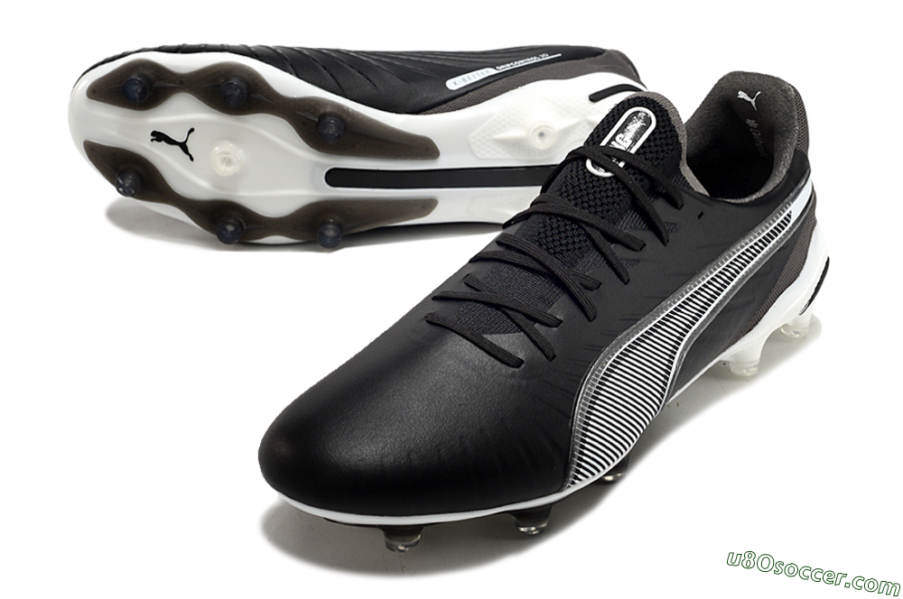 Puma Ultra Ultimate FG Firm Ground Soccer Cleats - Black/White/Grey 3
