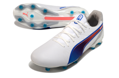 Puma Ultra Ultimate FG Firm Ground Soccer Cleats - White/Blue/Red