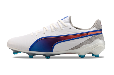 Puma Ultra Ultimate FG Firm Ground Soccer Cleats - White/Blue/Red