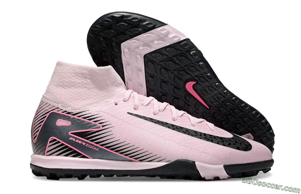 Nike Air Zoom Mercurial Superfly 10 Elite TF Artificial Turf Soccer Shoes - Pink/Black 1