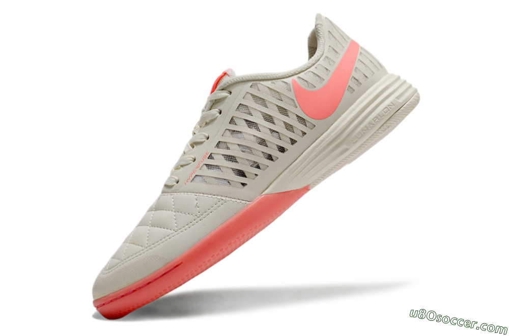 Nike Lunar Gato 2 IC Indoor & Futsal Soccer Shoes - Beige/Pink 5