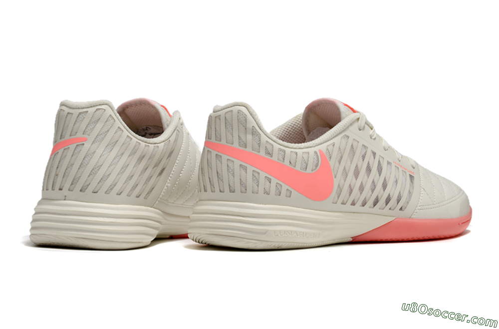 Nike Lunar Gato 2 IC Indoor & Futsal Soccer Shoes - Beige/Pink 6