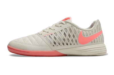 Nike Lunar Gato 2 IC Indoor & Futsal Soccer Shoes - Beige/Pink