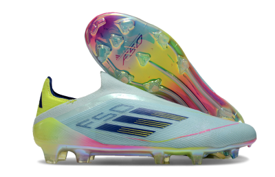 Adidas F50 Elite Laceless FG Firm Ground Soccer Cleats - Jade/Blue/Yellow