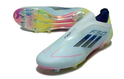 Adidas F50 Elite Laceless FG Firm Ground Soccer Cleats - Jade/Blue/Yellow