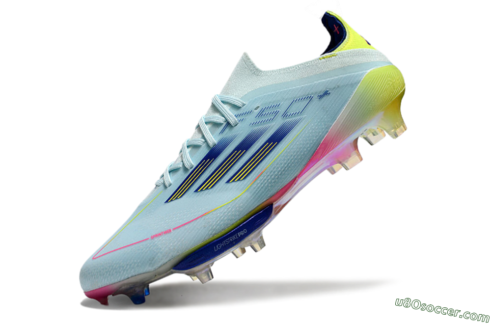 Adidas F50+ Lightstrike Pro FG Firm Ground Soccer Cleats - Jade/Blue/Yellow 5